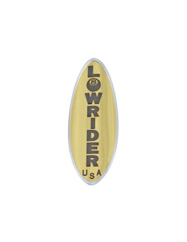 Lowrider USA Name Plate Gold/Black.